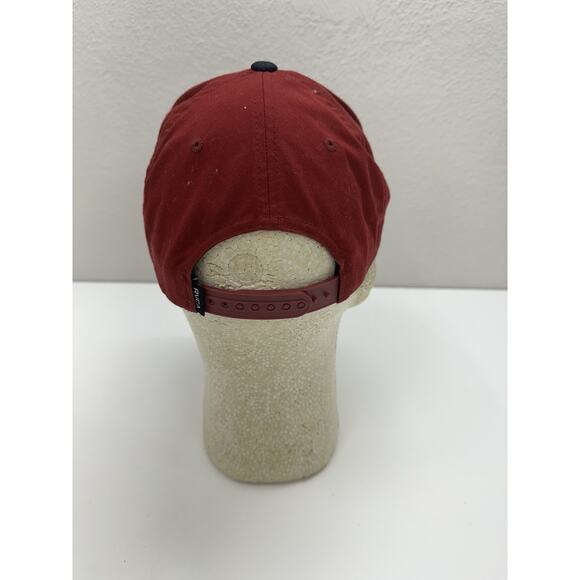 RVCA Snapback Hat Flat Brim Reb Black Logo Adjustable Mid Fit Cap - Picture 6 of 9